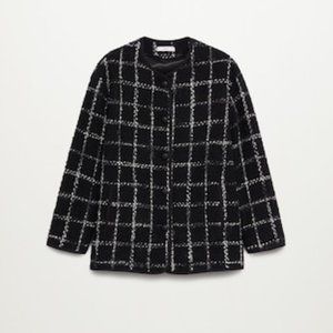 NWT Mango Check tweed jacket